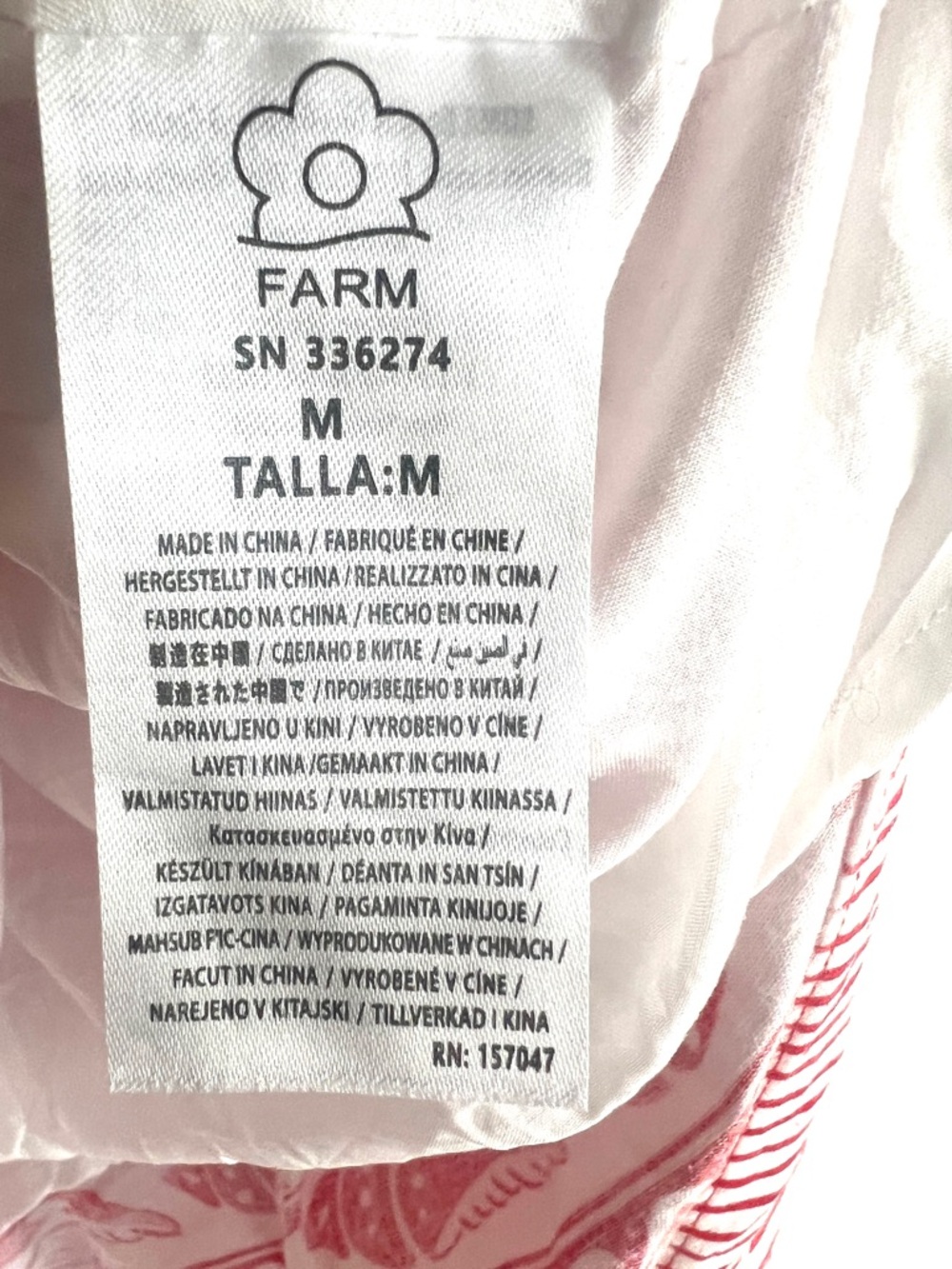 FARM Rio Red River Ride LENZING™ ECOVERO™ Euroflax™ Midi Dress Size Medium - Picture 10 of 13